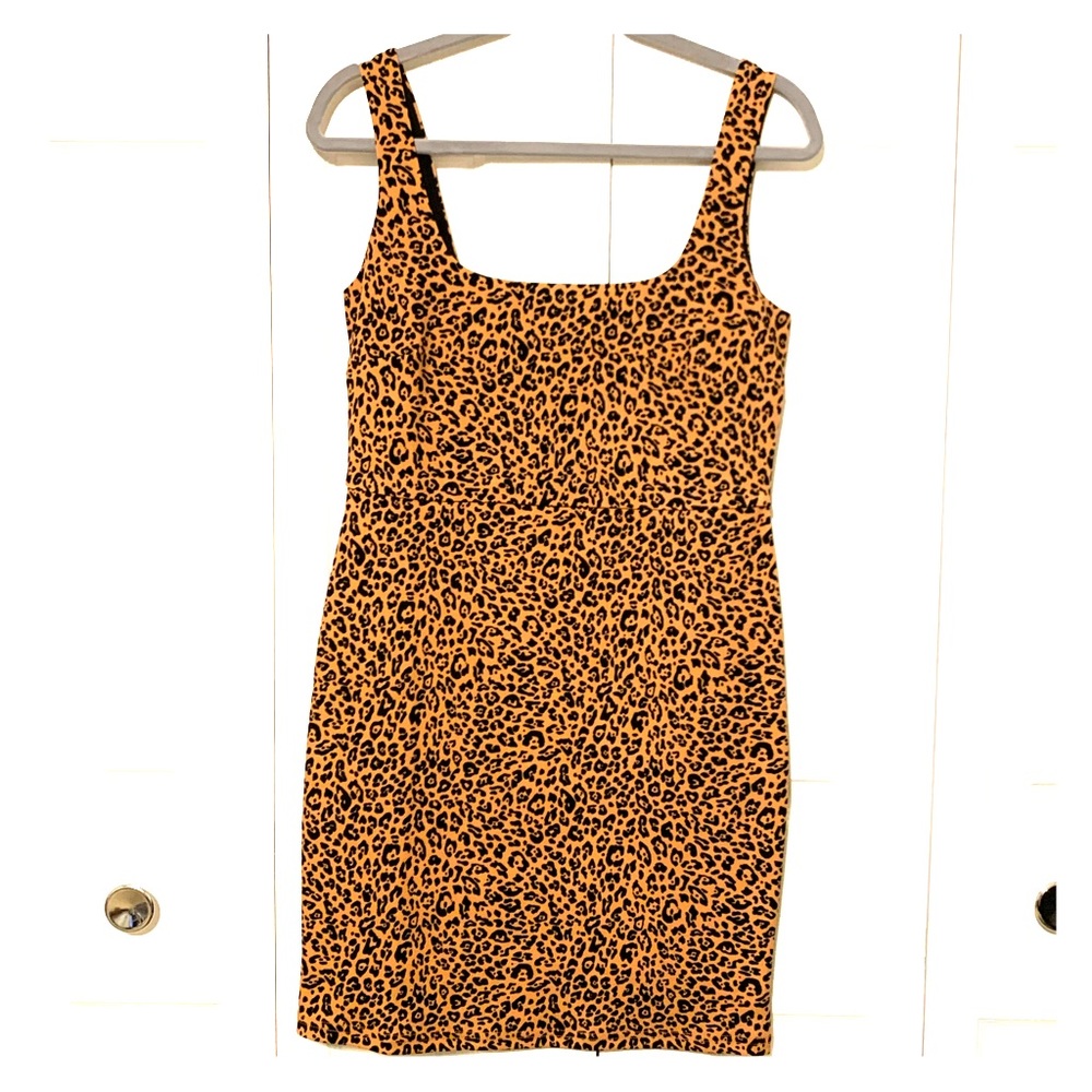 Leopard print mini dress
